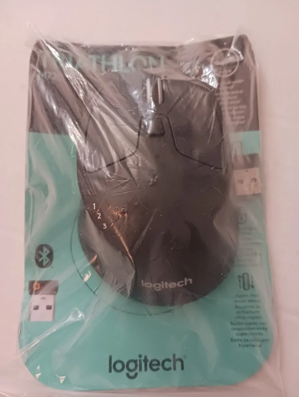 Logitech M720 Wireless Triathlon Bluetooth Mouse , Long Battery Life Black New